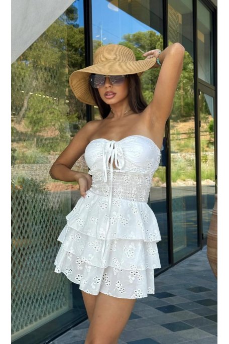 Robe bustier blanc