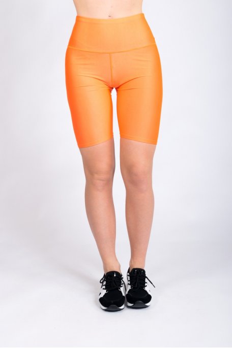 Orange cycling shorts