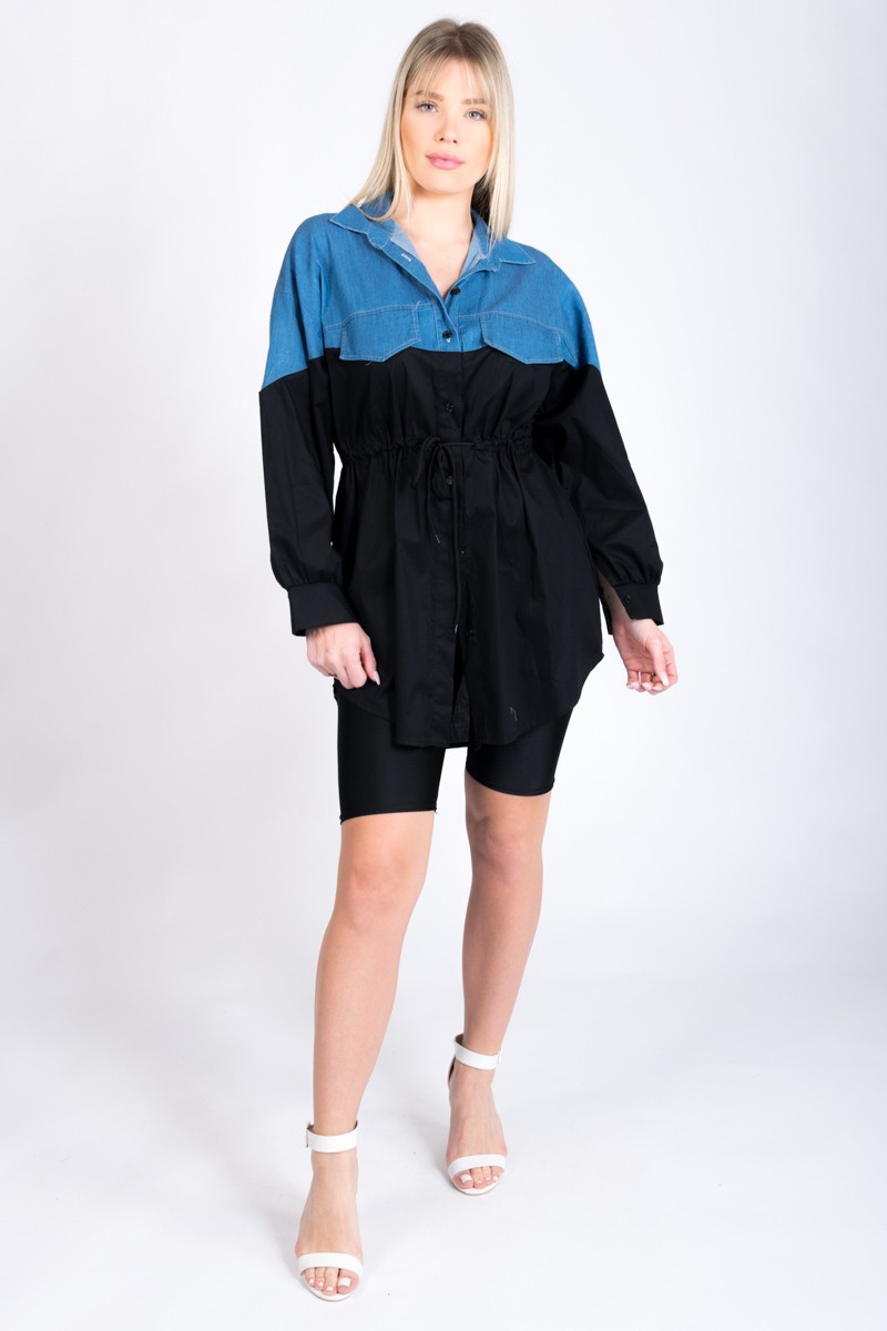 robe chemise noire