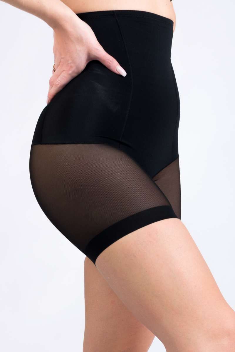 Black shorty high waist sheath without seam - Cinelle Paris