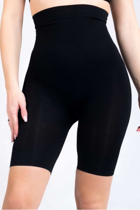Black shorty girdle for flat stomach and buttocks