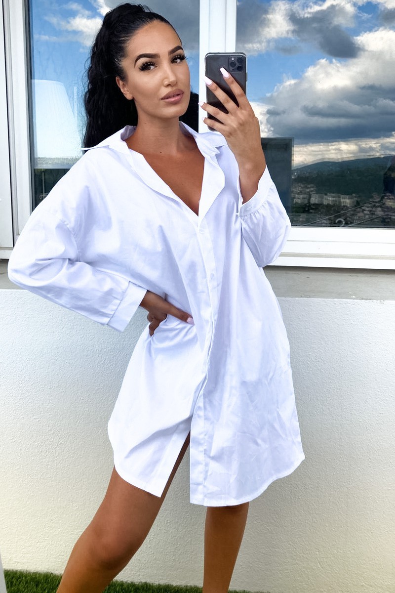 Robe Chemise Blanche Hotsell, 55% OFF ...
