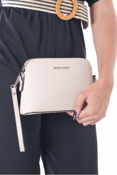 Petit sac zip beige