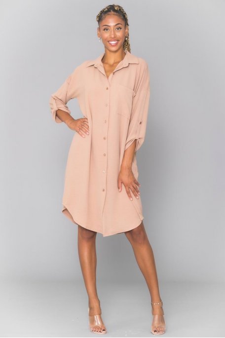 robe chemisier fluide longue