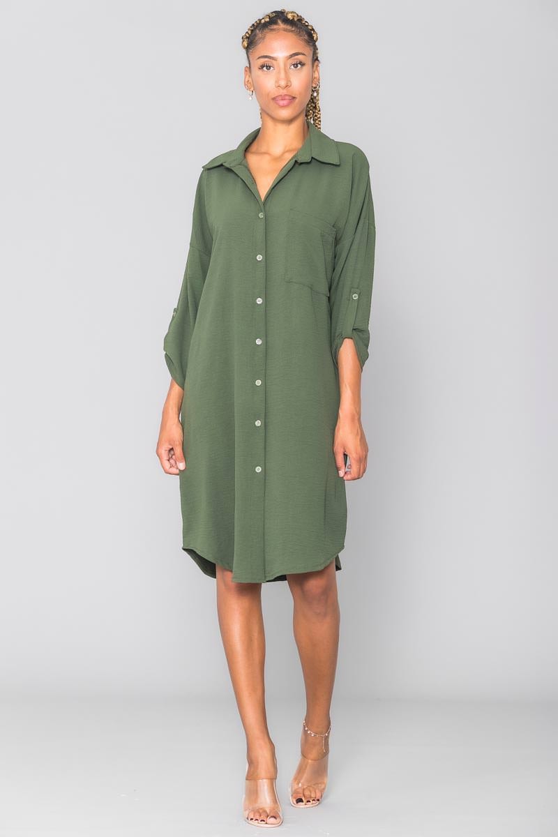 robe chemisier fluide longue