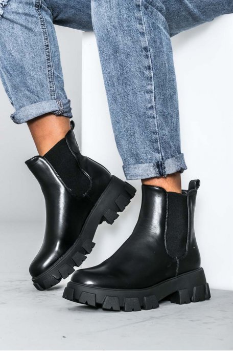 bottines plateforme plate