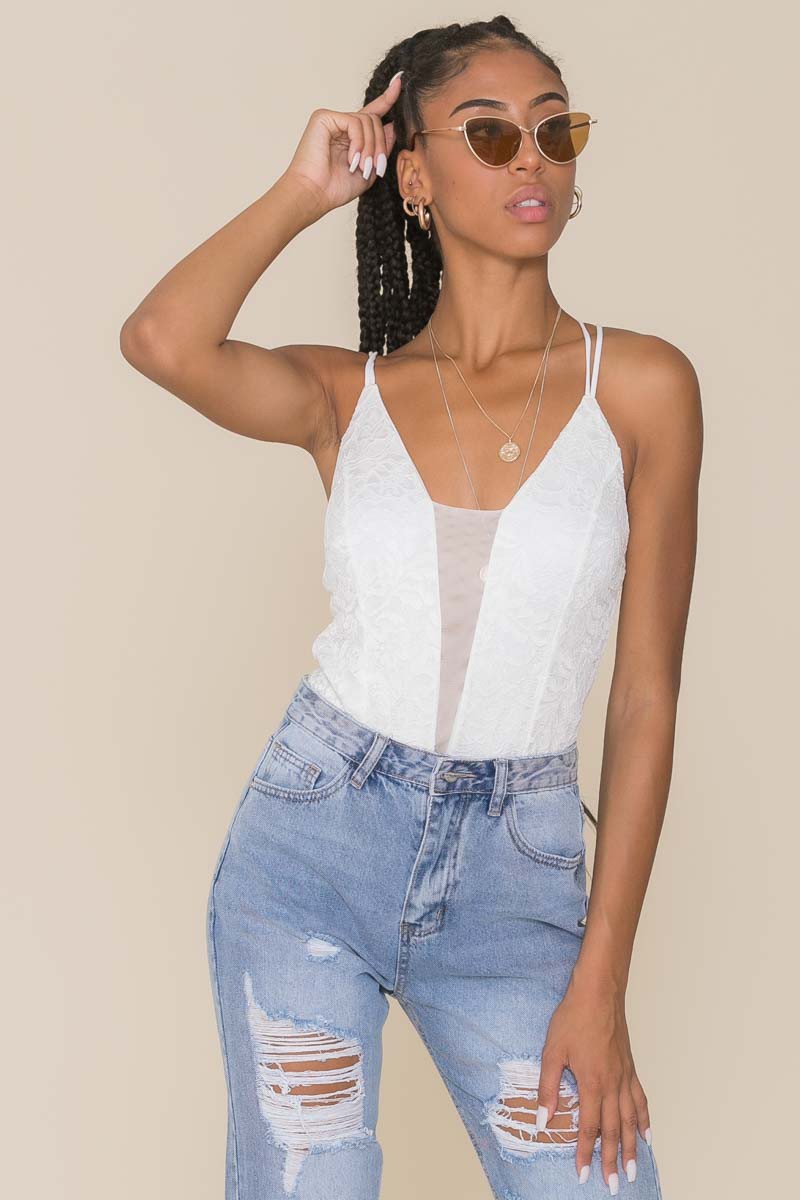Body Dentelle Blanc Cinelle Paris
