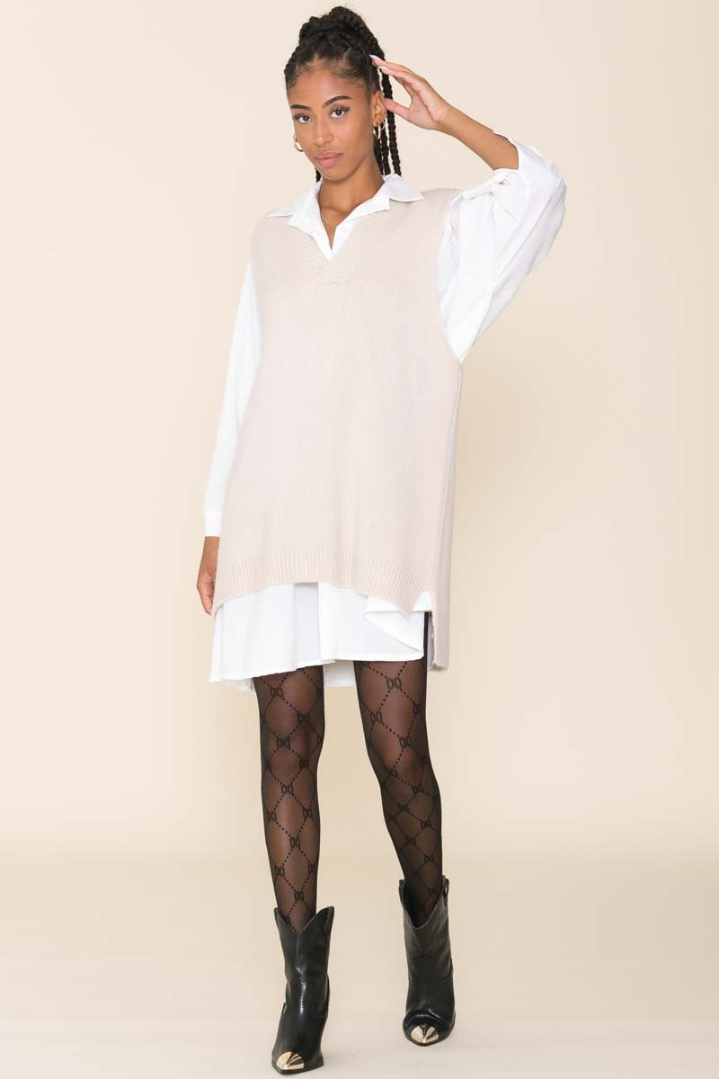 robe pull col chemise ...