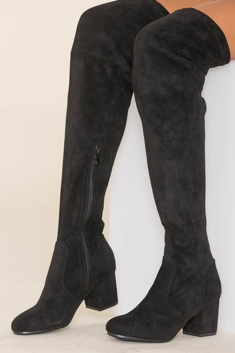 cuissardes noires daim
