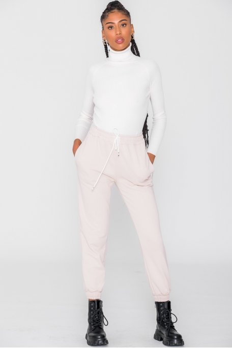 Beige jogging pants