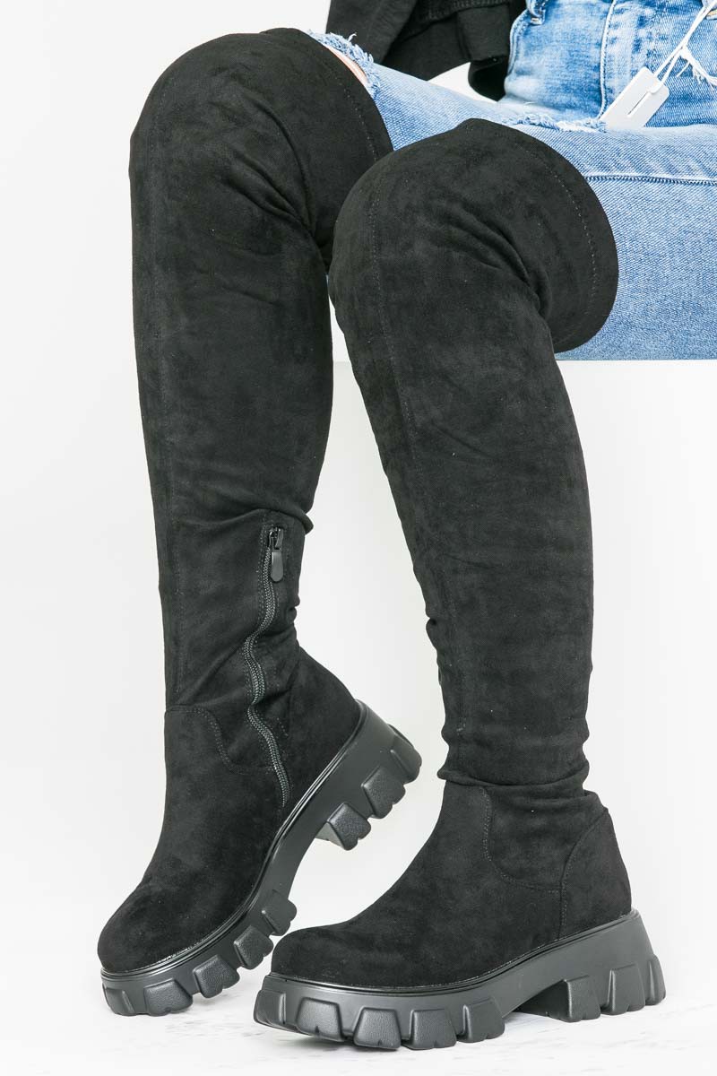 cuissardes daim noir