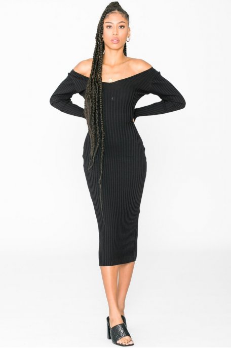 robe longue moulante femme