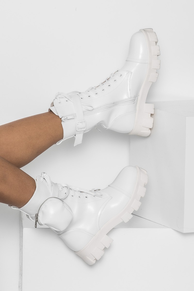 bottines blanche femme