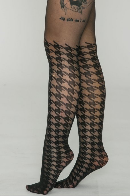 Collants à pois noir transparent - Cinelle Paris, mode femme tendance