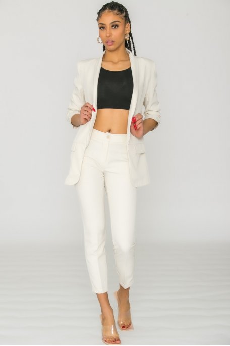 Beige tailored pants