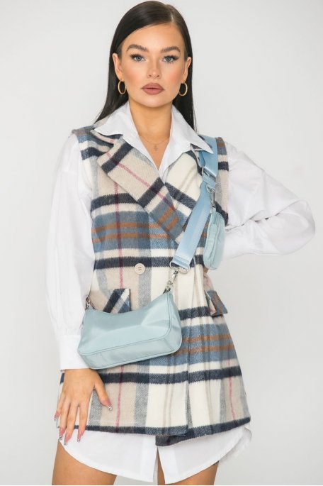 Mini-Schultertasche blau