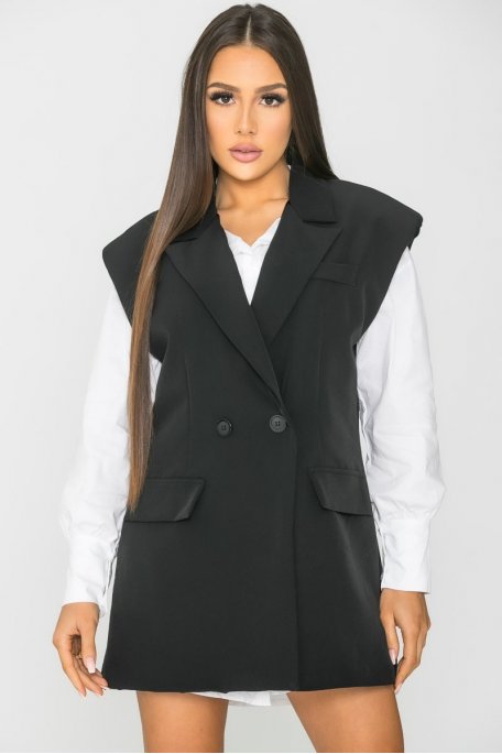 manteau sans manche femme