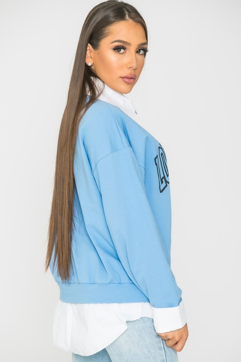Sweat chemise universitaire Cinelle Paris mode femme Sweat chemise universitaire Cinelle Paris mode femme
