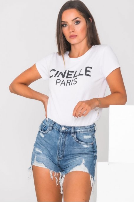 T-Shirt Cinelle Paris weiß