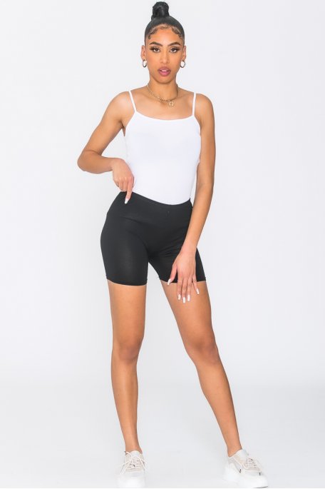 Basic shorts in black fabric