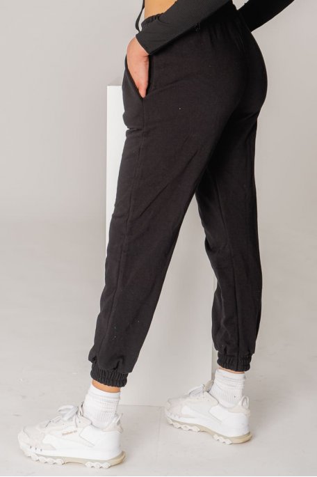 Jogging noir epais Cinelle Paris mode femme tendance