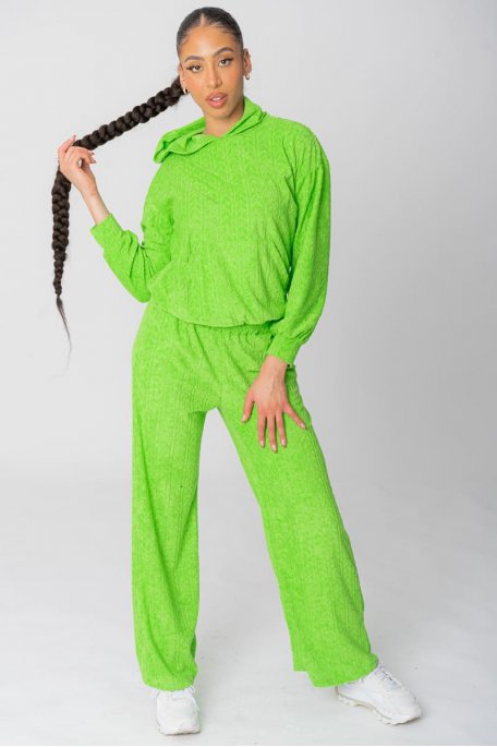 Green sponge jogging suit