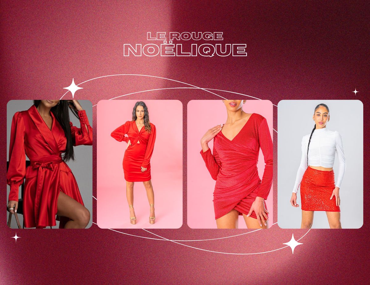 Tenue de fête rouge pour Noël