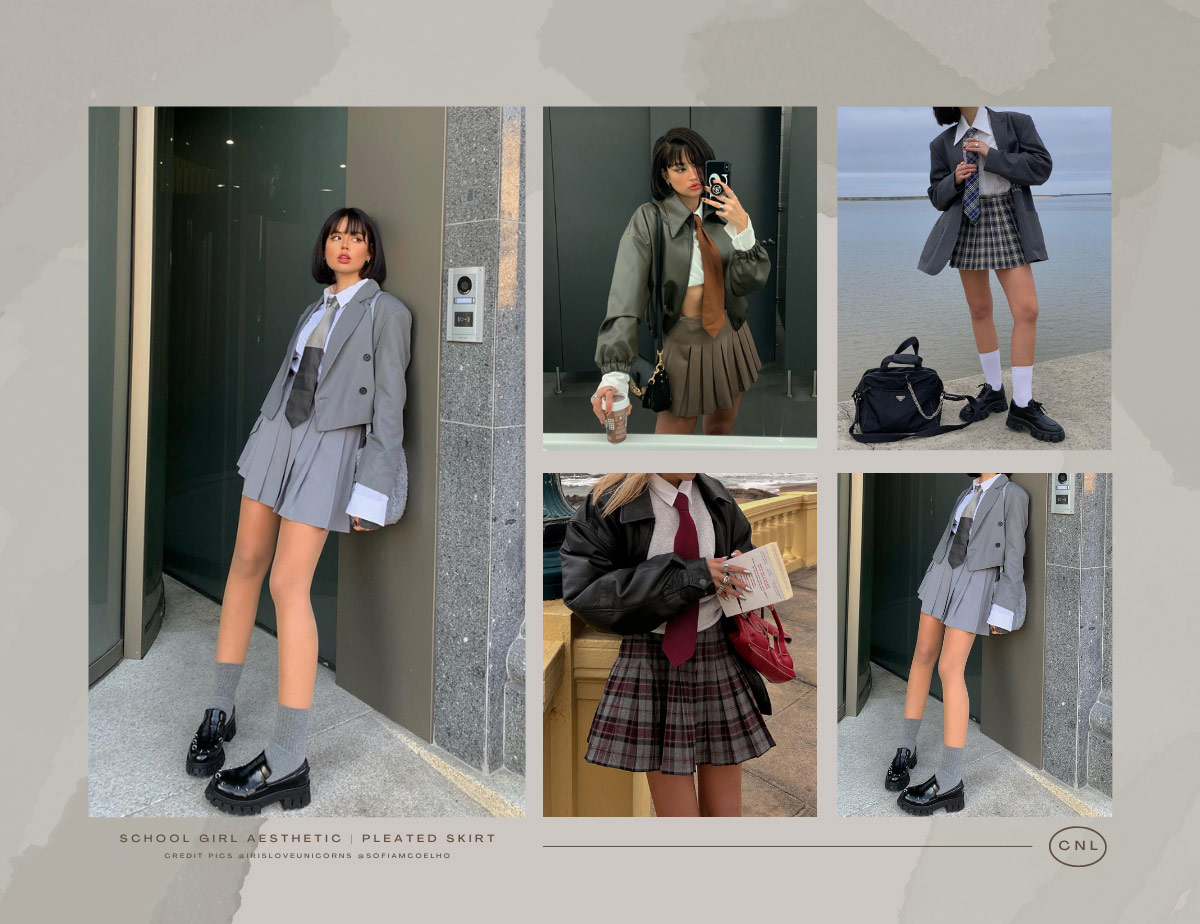 style school girl jupe plissée