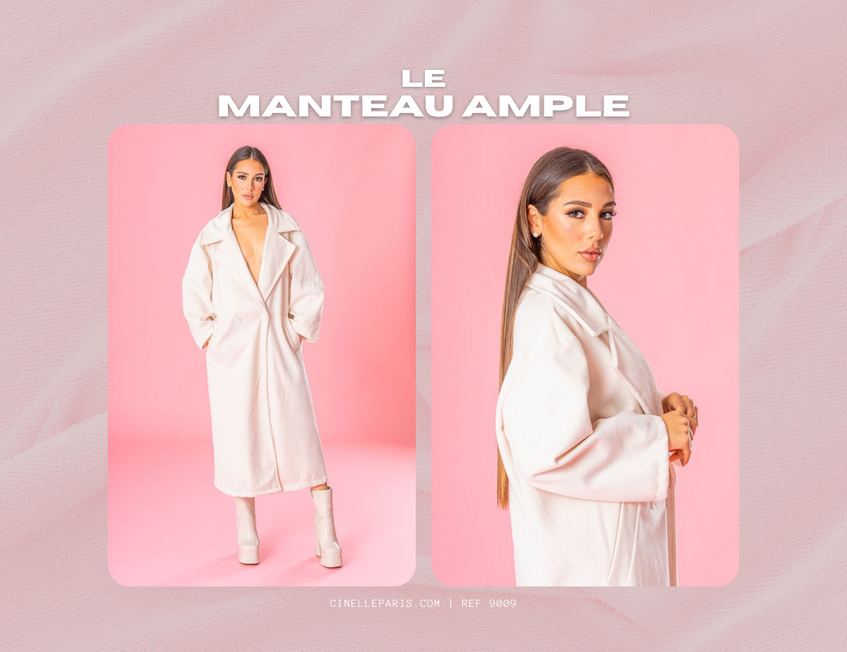 manteau ample beige femmes