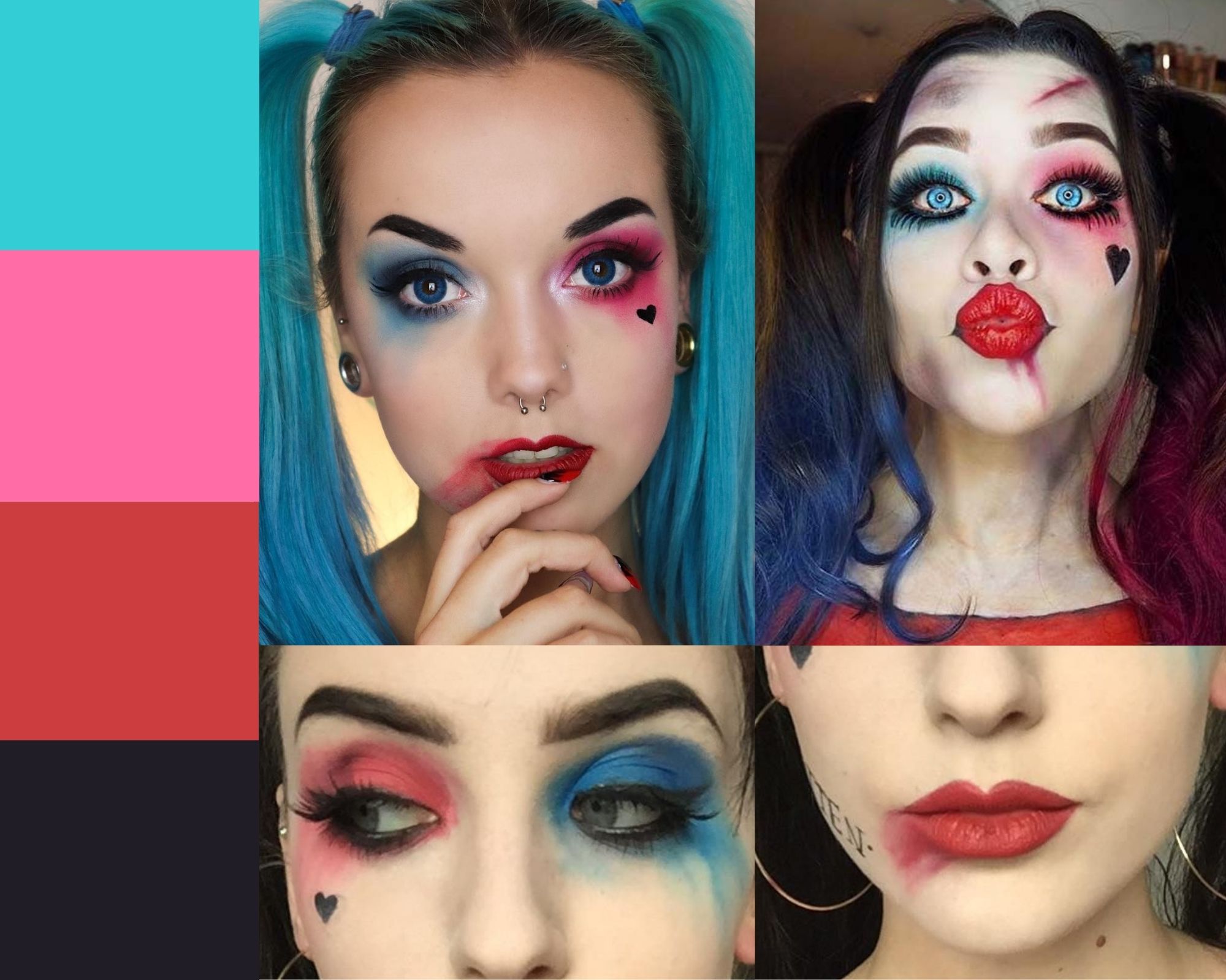 Moodboard makeup Harley Quinn