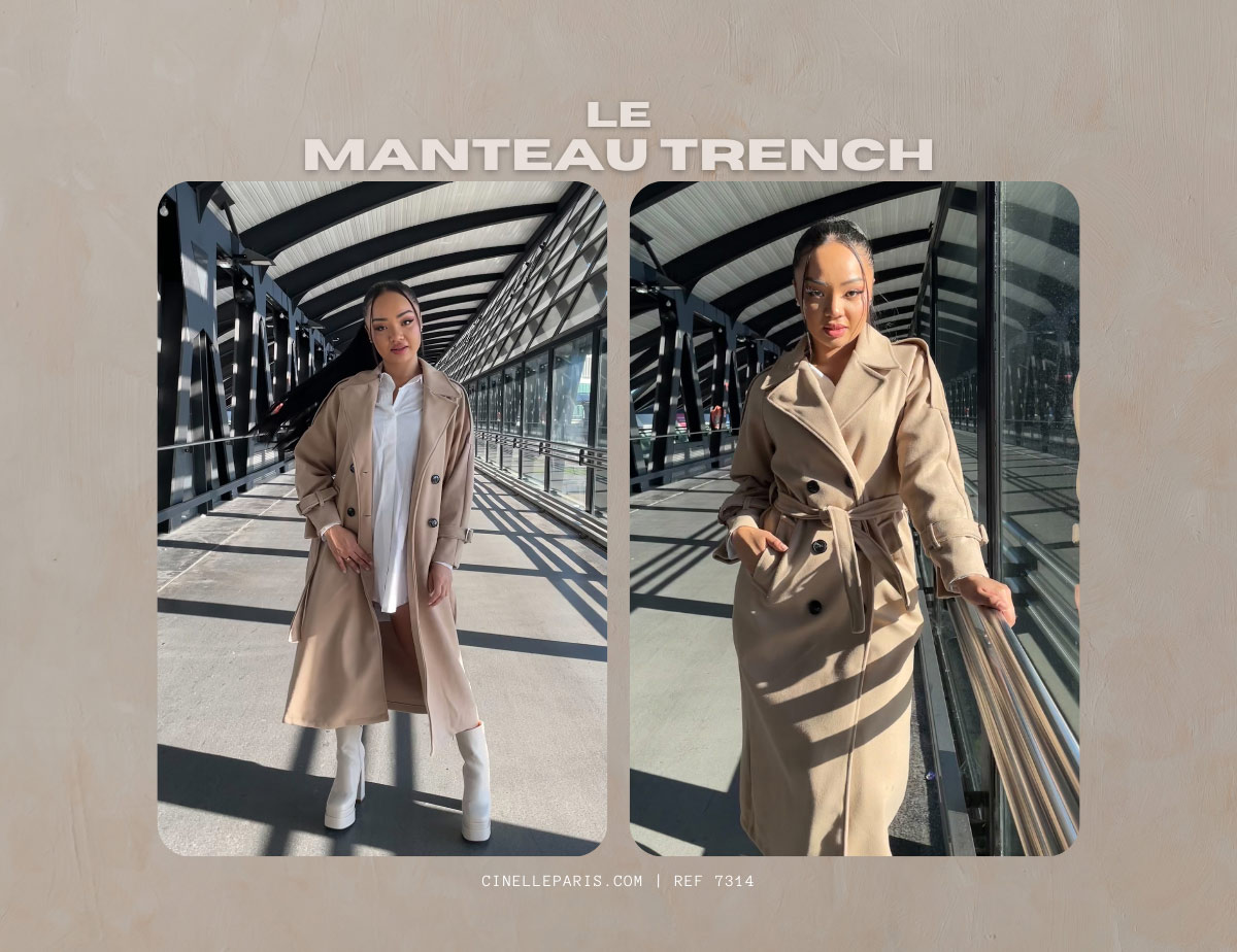 manteau style trench femme